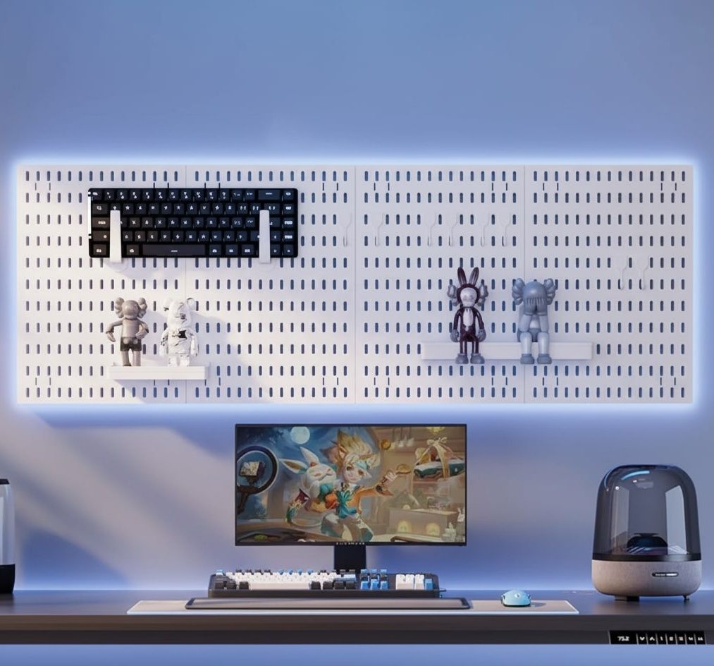 CARLA HOME Pegboard Wall Organizer Kit with Black