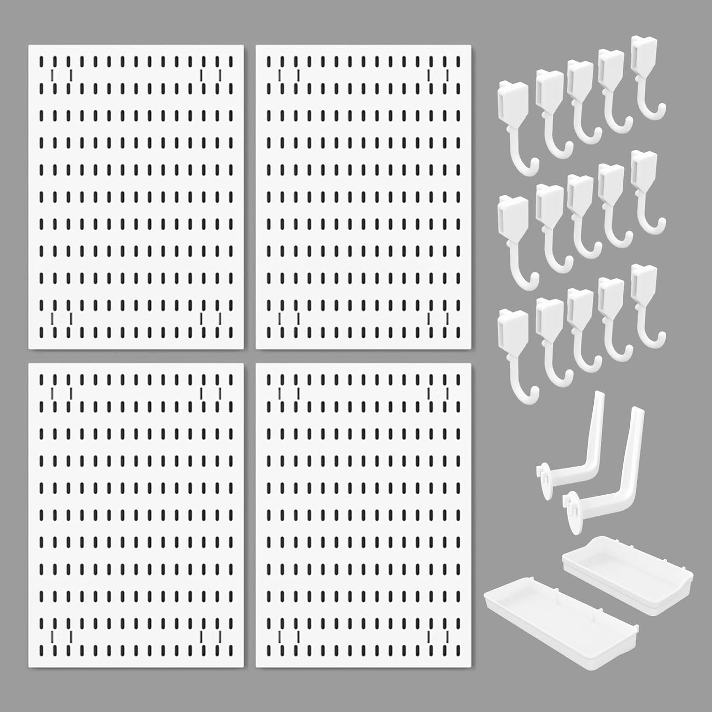 CARLA HOME Pegboard Wall Organizer Kit with Black