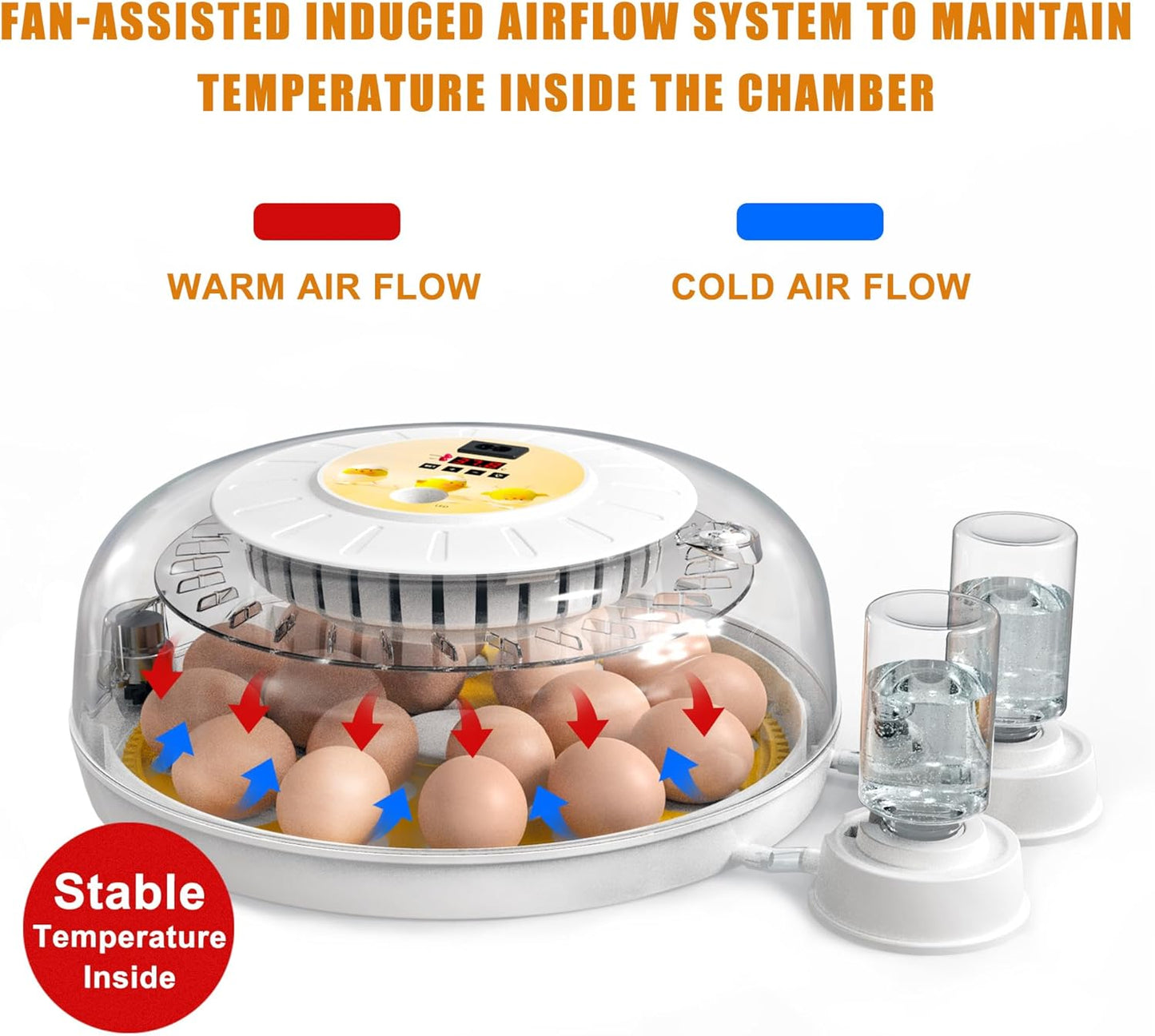 CARLA HOME 18 Egg Incubator with Automatic Turning & LED Display