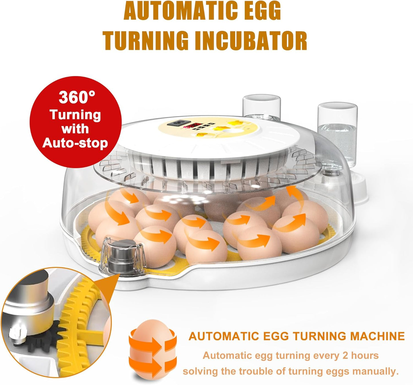 CARLA HOME 18 Egg Incubator with Automatic Turning & LED Display