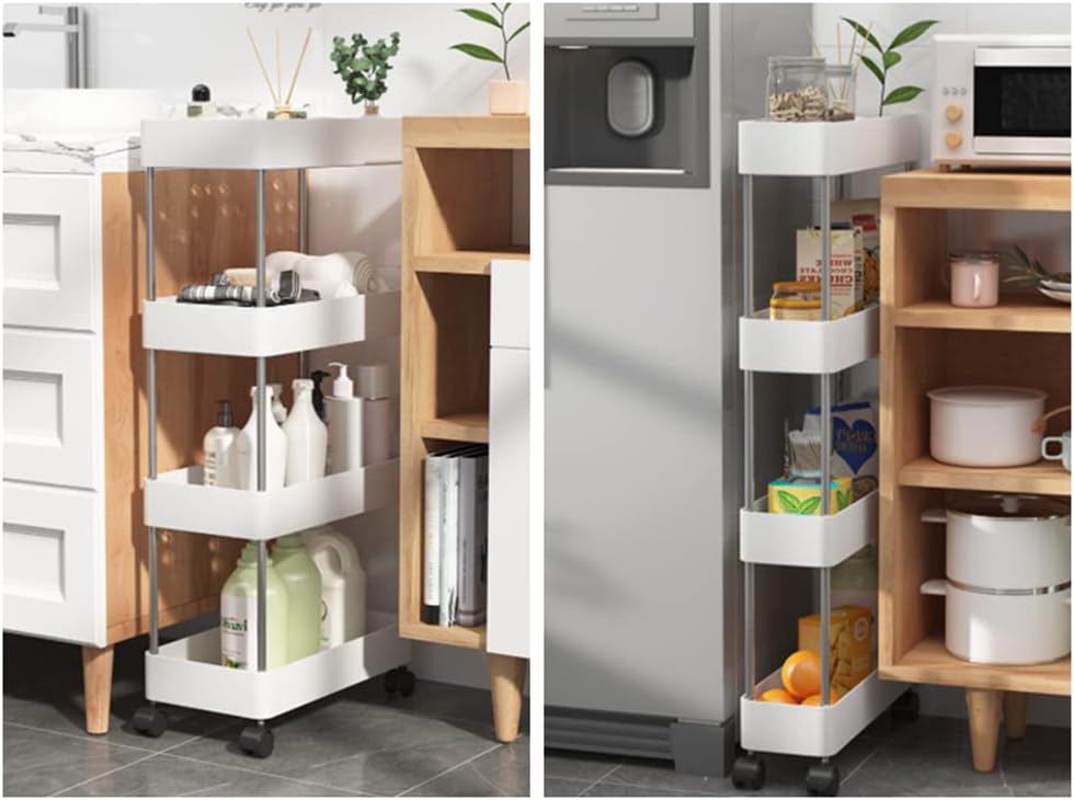 CARLA HOME Slim Storage Cart Organizer Trolley