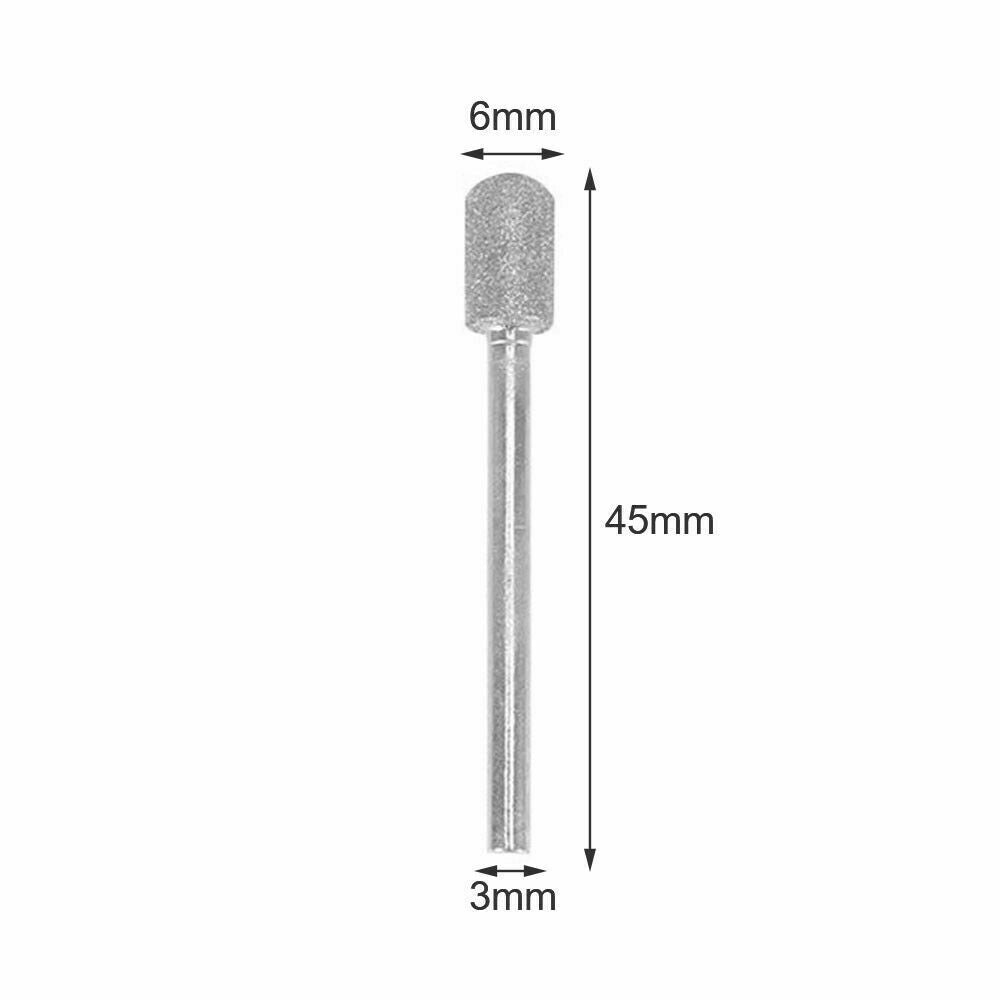 20pcs Diamond Grinding Heads Mini Drill Burrs Bit Set 3mm Shank