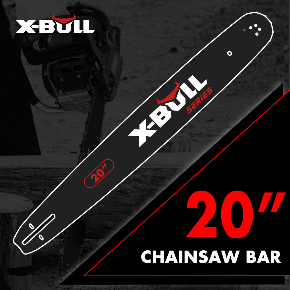 X-BULL 20'' Chainsaw Bar and Chain 0 .325 Pitch Gauge 76 Link Uni