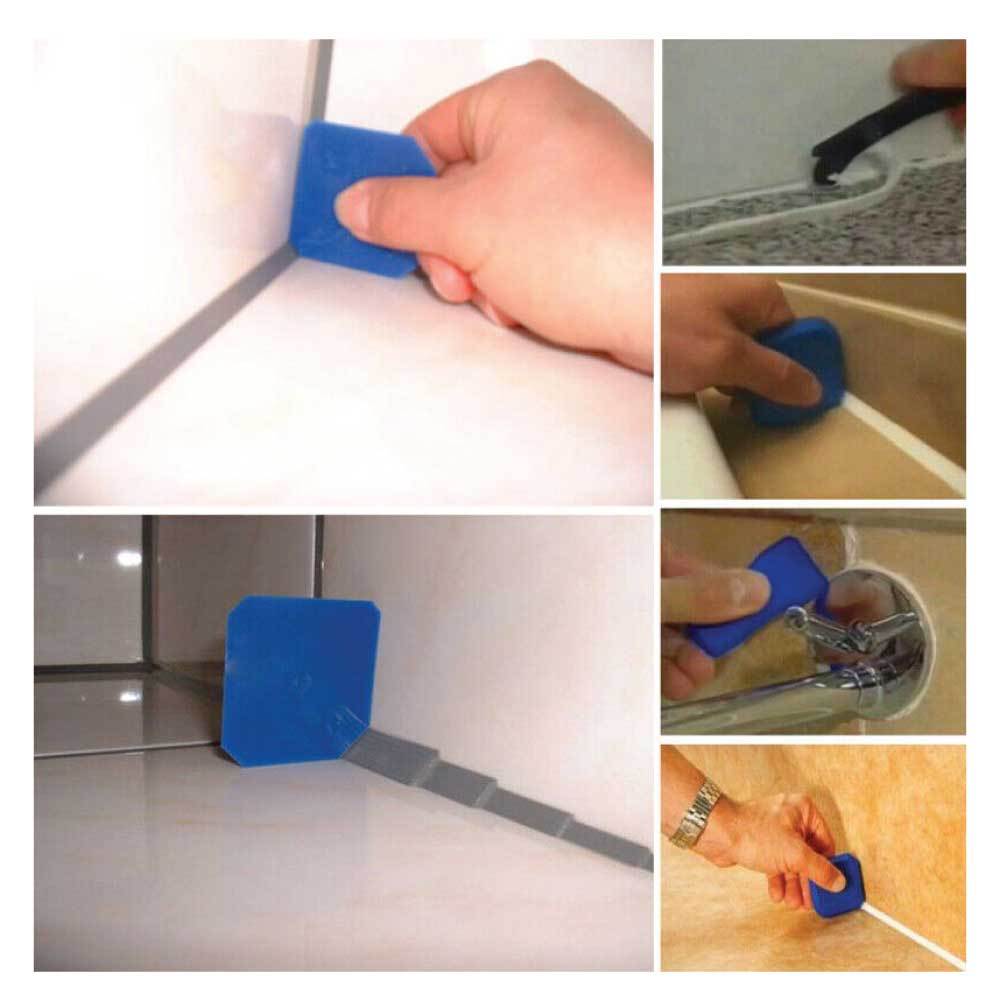 12 Piece Plastic Sealant Scraper Tools Finishing Grout Silicone