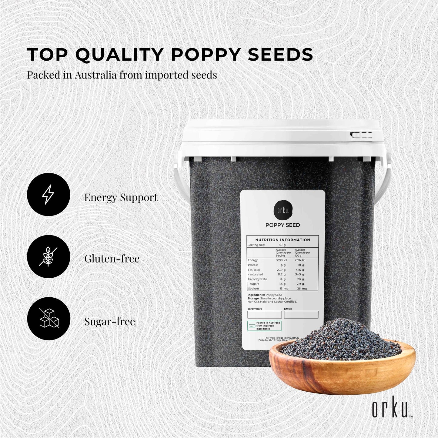Poppy Seeds Unwashed Bucket Papaver Somniferum For Baking