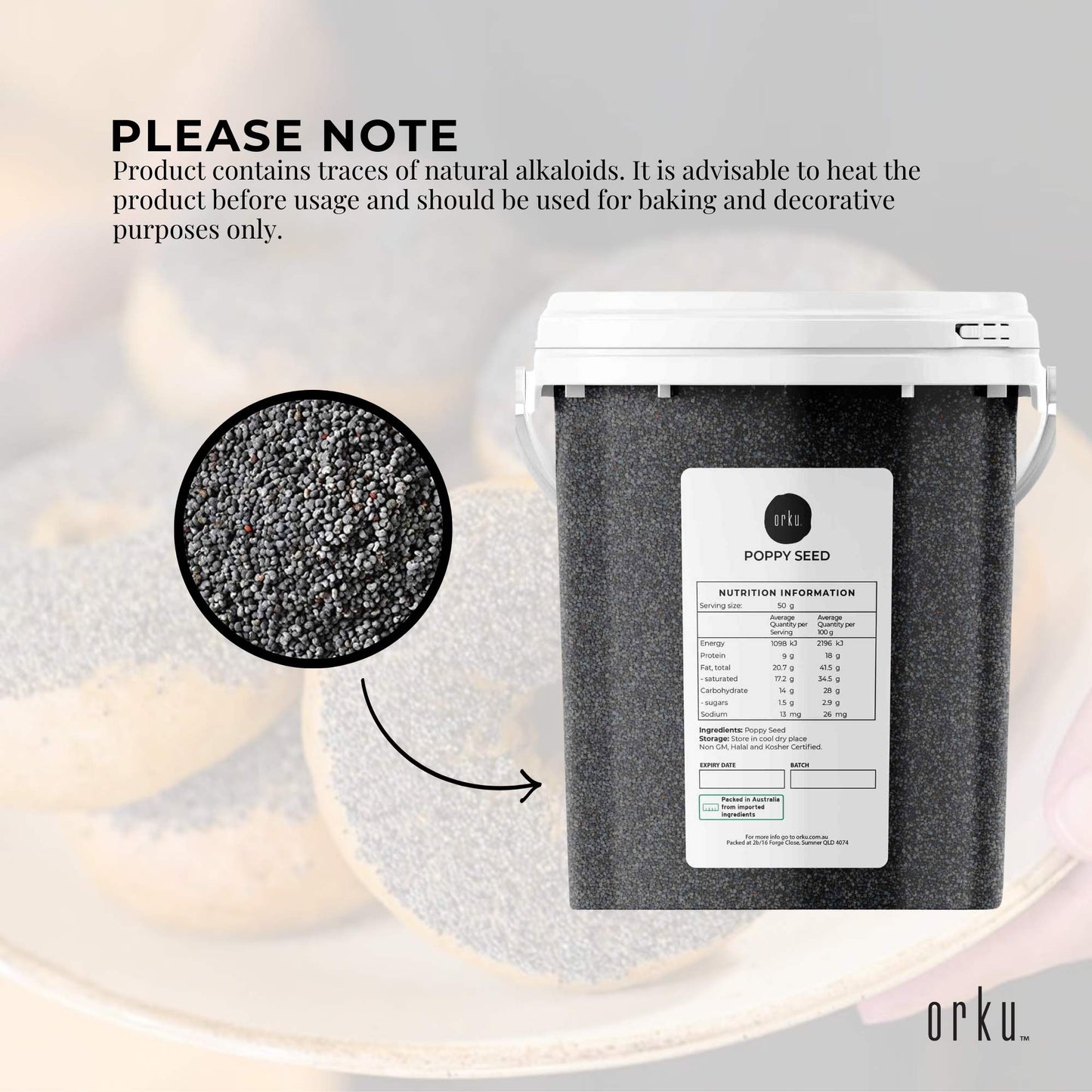 Poppy Seeds Unwashed Bucket Papaver Somniferum For Baking