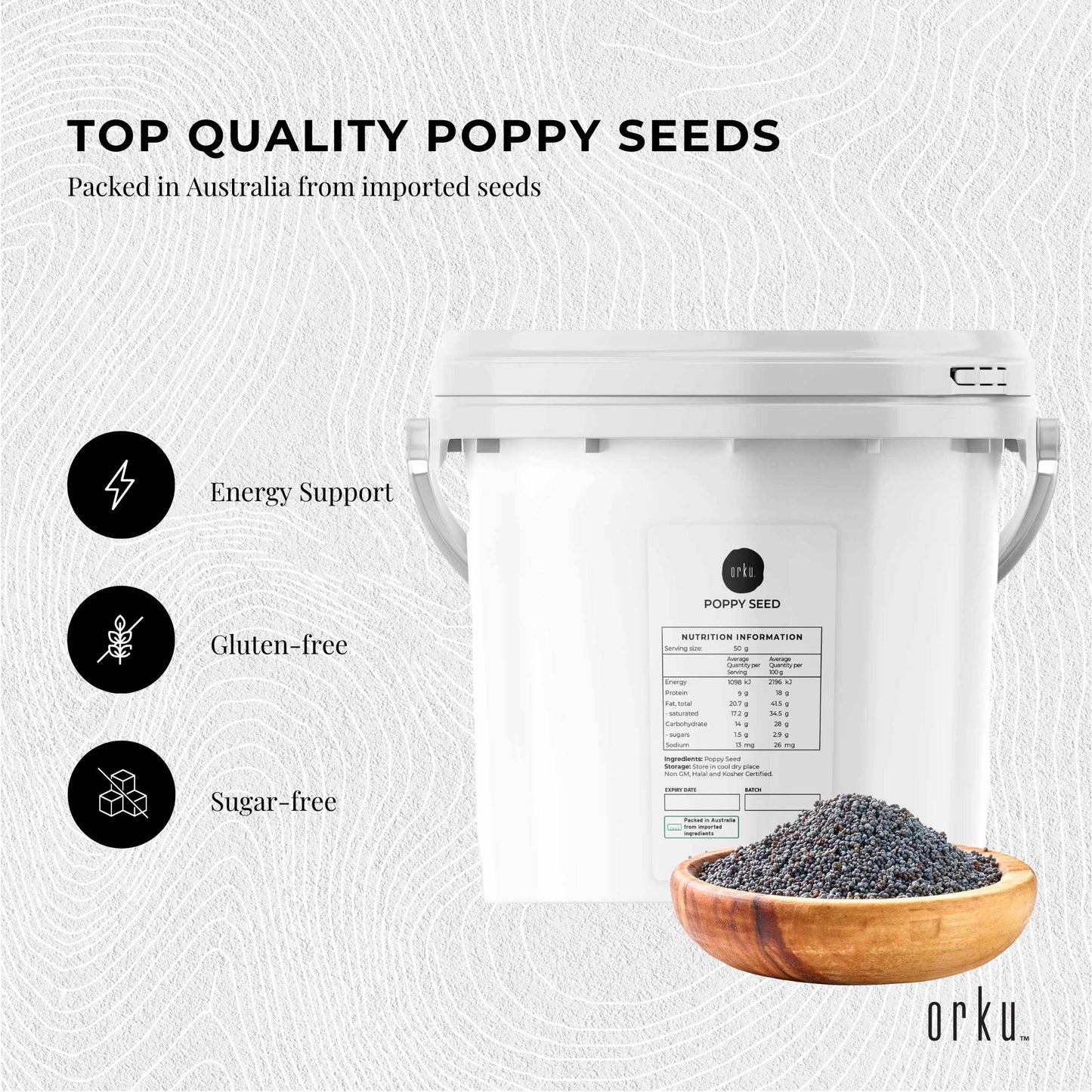 Poppy Seeds Unwashed Bucket Papaver Somniferum