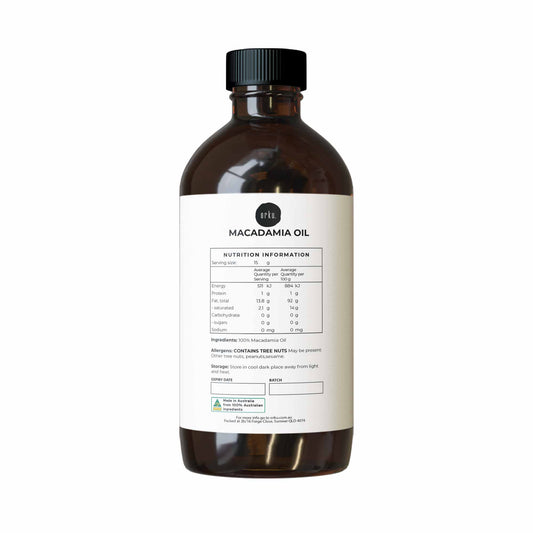 1L Macadamia Oil - Natural Cold Pressed Food Grade 100% Pure Cooking Oils