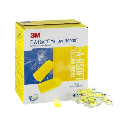 200 Pairs 3M Foam Safety Neon Earplugs Workplace Noise Reduction