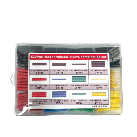 530 Pcs Heating Shrink Sleeve Set Heat Shrinkable Insulation