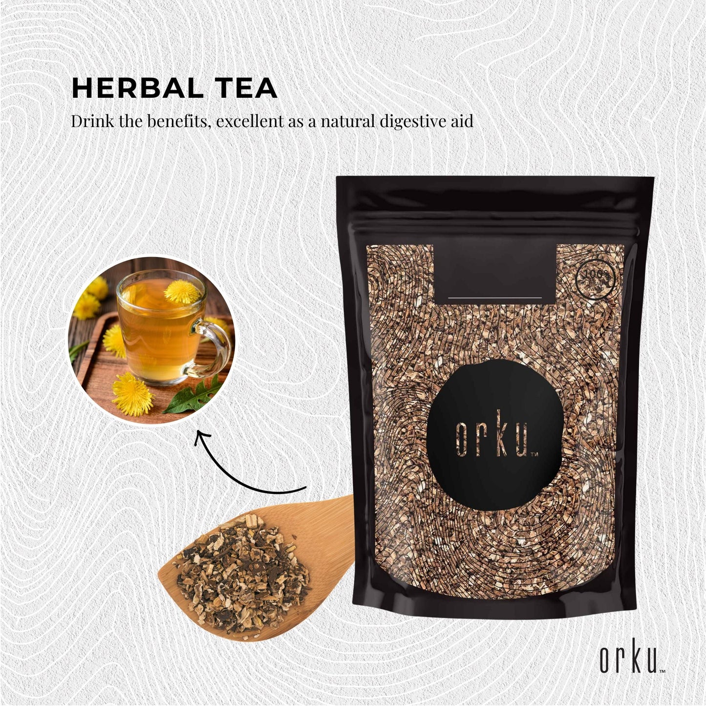 400g Organic Dandelion Root - Dried Raw Herbal Tea