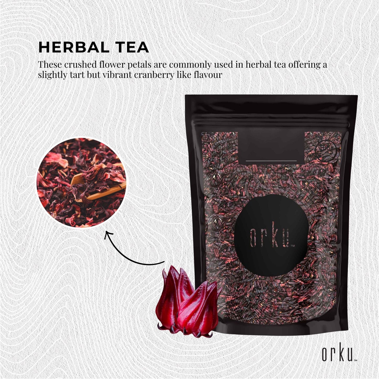 400g Organic Hibiscus Rosella Flower Crushed - Dried Herbal Tea