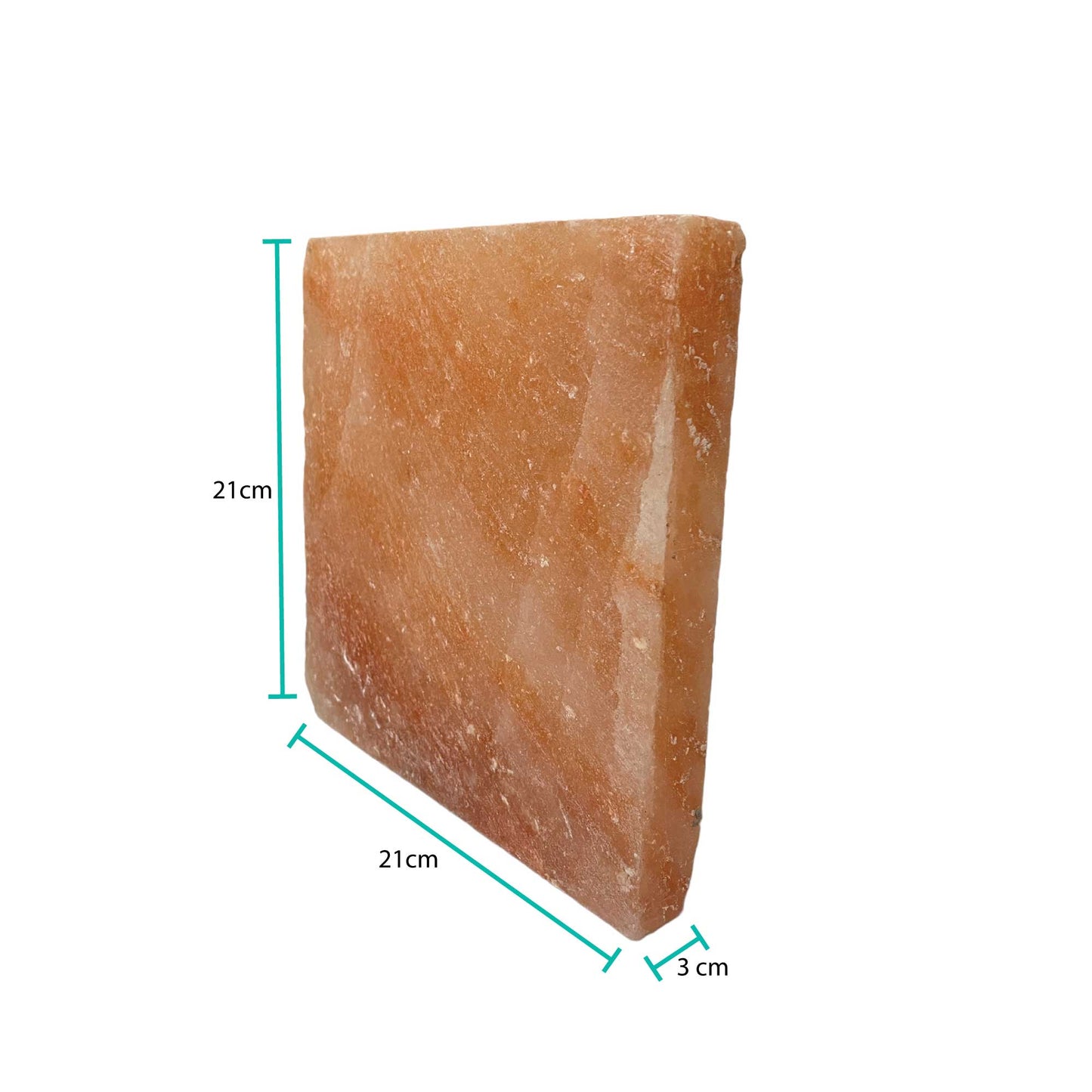 Himalayan Pink Salt Cooking Block 21 x 21 x 3cm - Square Slab