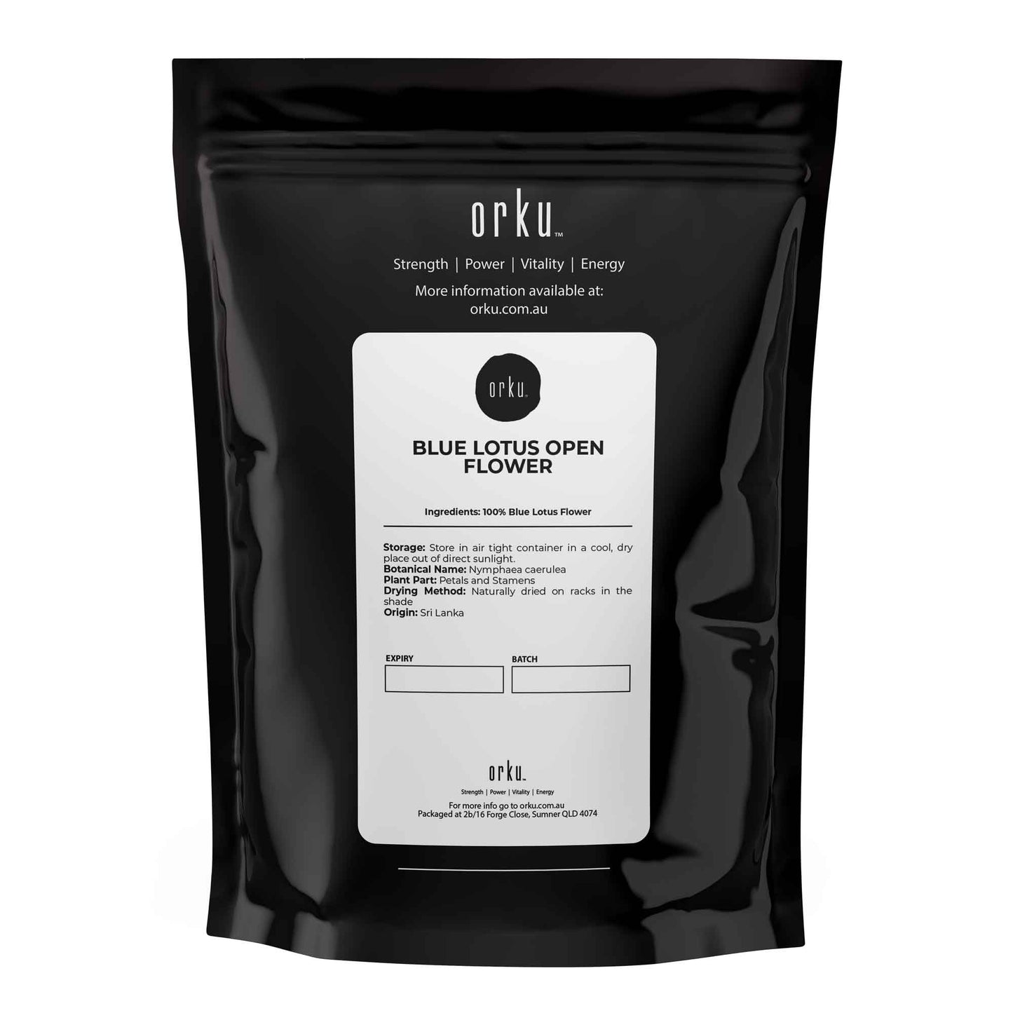 Orku 10g Dried Blue Lotus Flowers - Whole