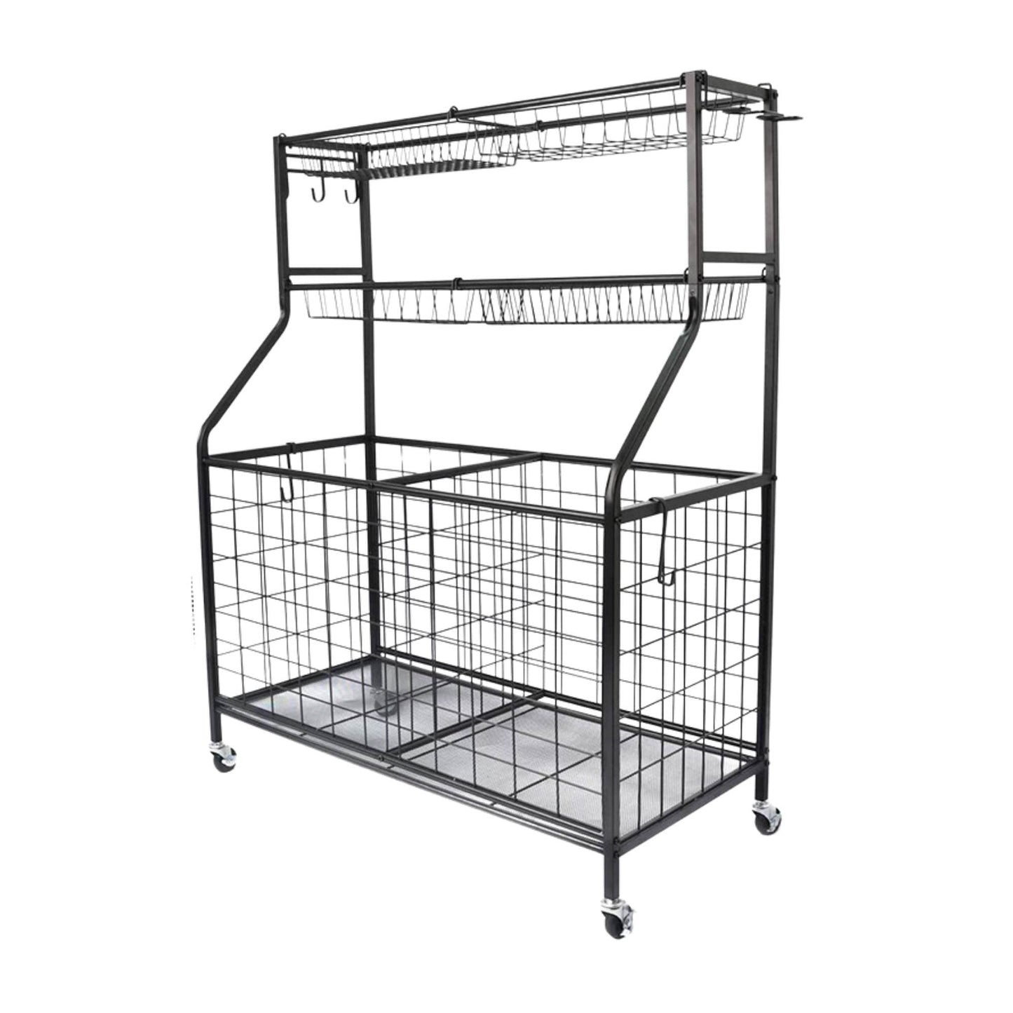Social Hike Sports Equipment Storage Organiser Trolley on Wheels