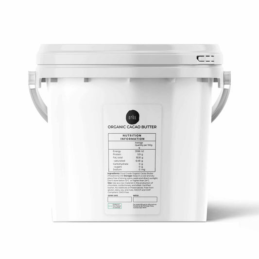 2.5Kg Organic Cacao Butter Bucket - Cold Pressed Raw Natural