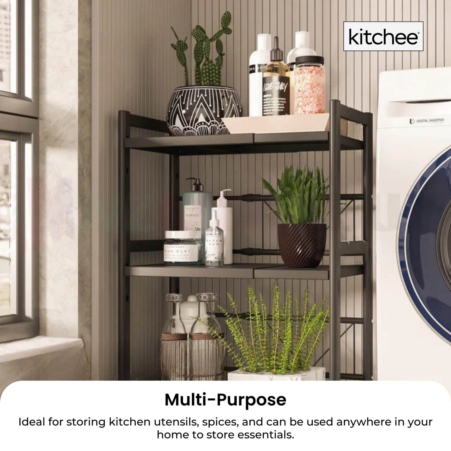 Kitchee Microwave Double Shelf - Expanding Storage Rack