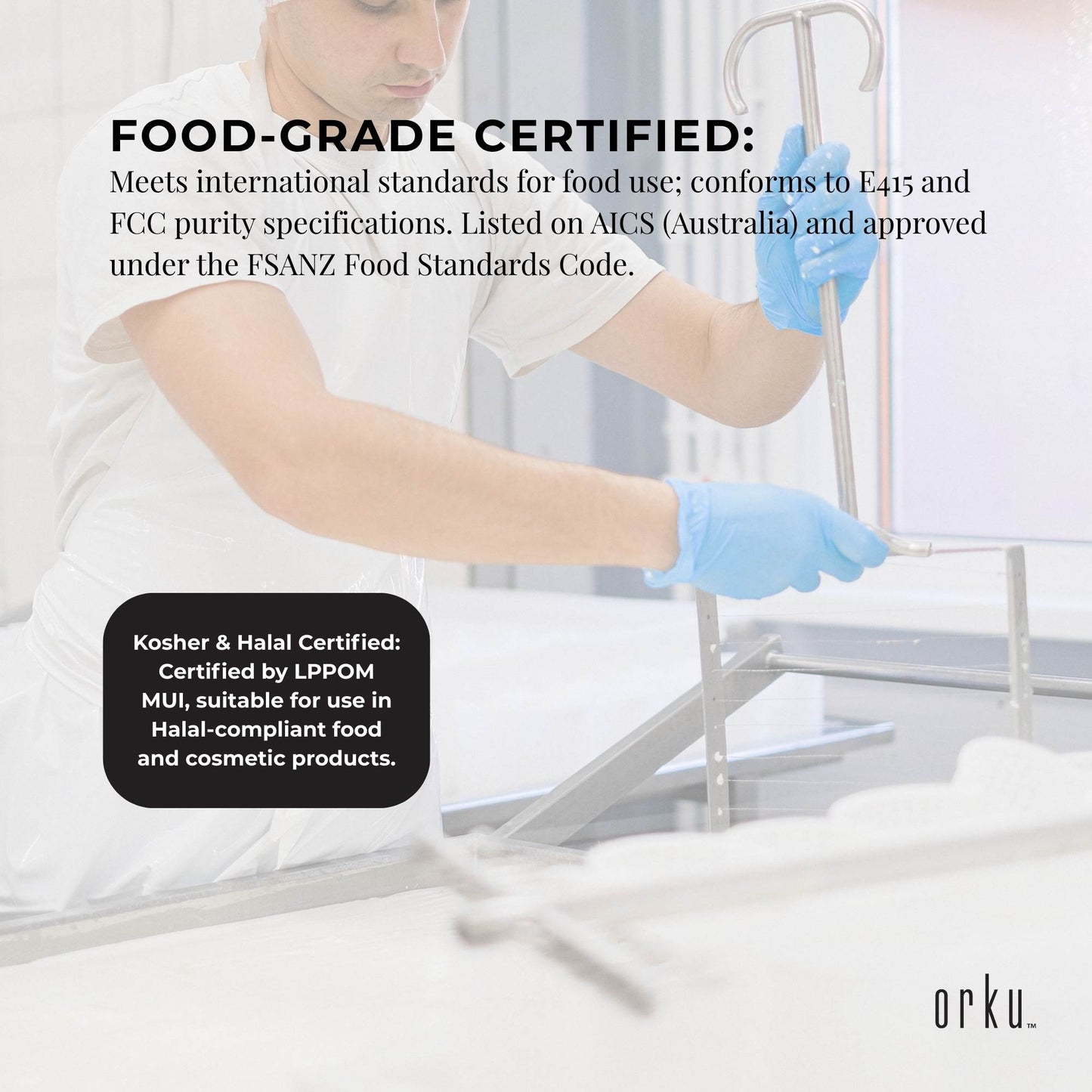 Orku 2Kg Xanthan Gum Thickener Pure Fine Powder