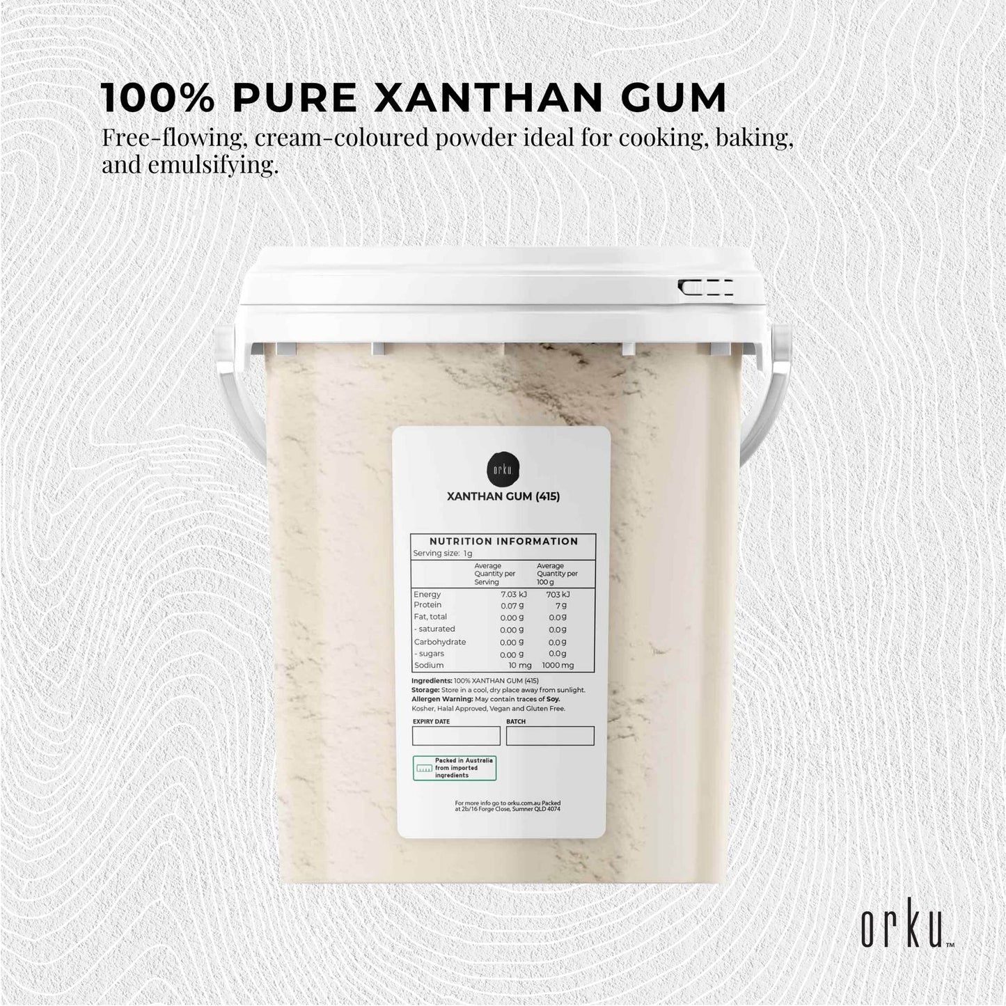 Orku 600g Xanthan Gum Thickener Pure Powder
