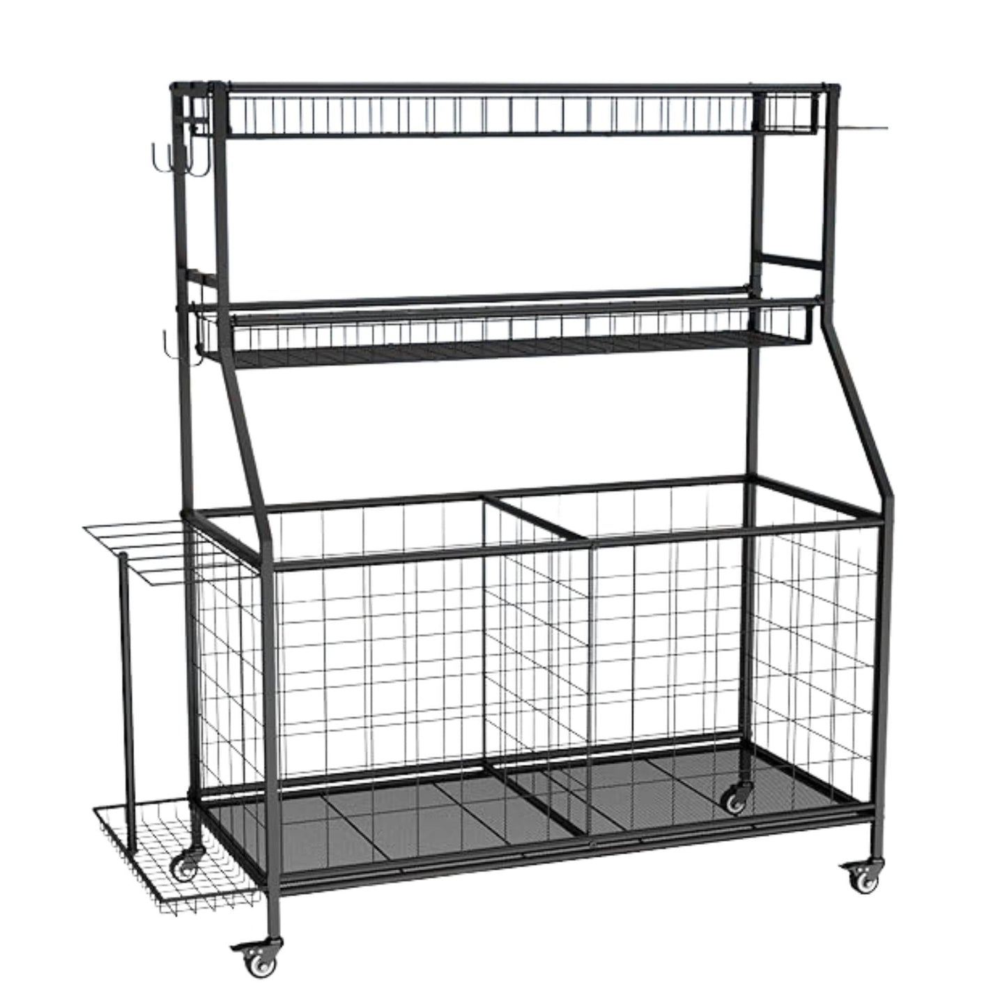 Social Hike Sports Equipment Storage Organiser with Side Rack