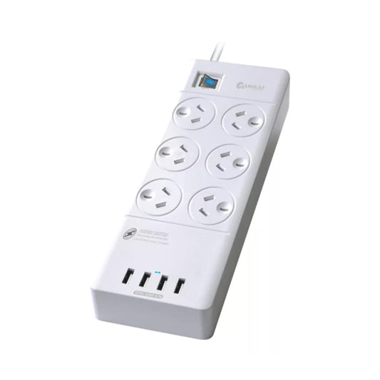 Sansai Surge Protected USB Power Board 6 Ways