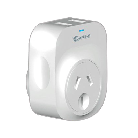 Sansai Travel Adaptor with 2 X USB Ports - Europe
