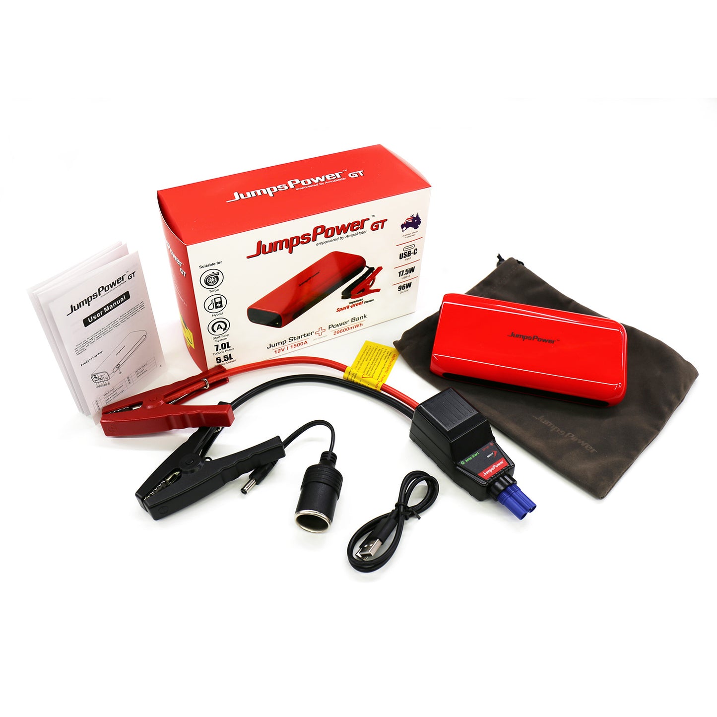 1500A Jumps Power GT Jump Starter Power bank