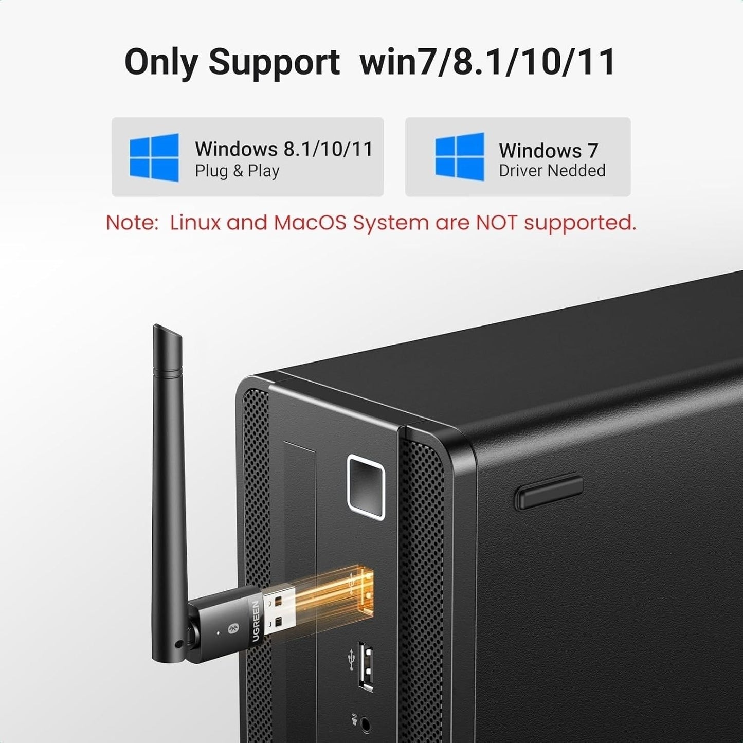UGREEN 35059 Bluetooth 5.4 Adapter for PC, 120M Long Range USB Dongle