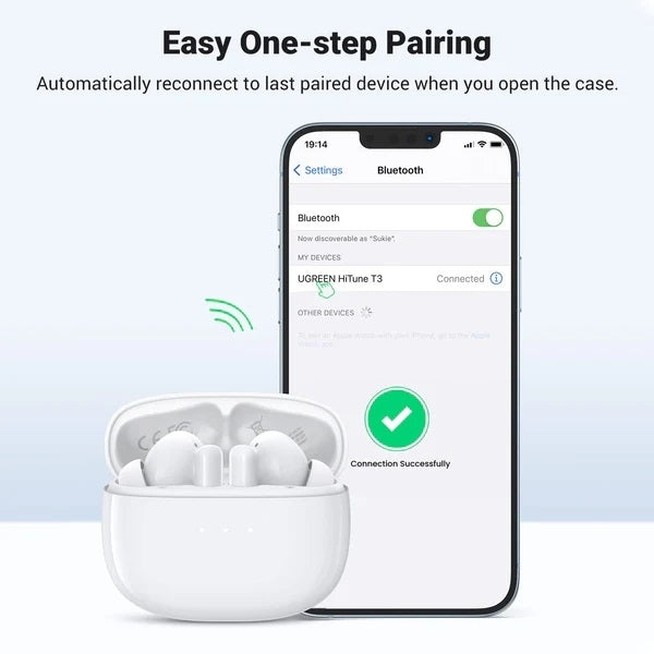 UGREEN 90206 HiTune T3 Active Noise-Cancelling Wireless Earbuds