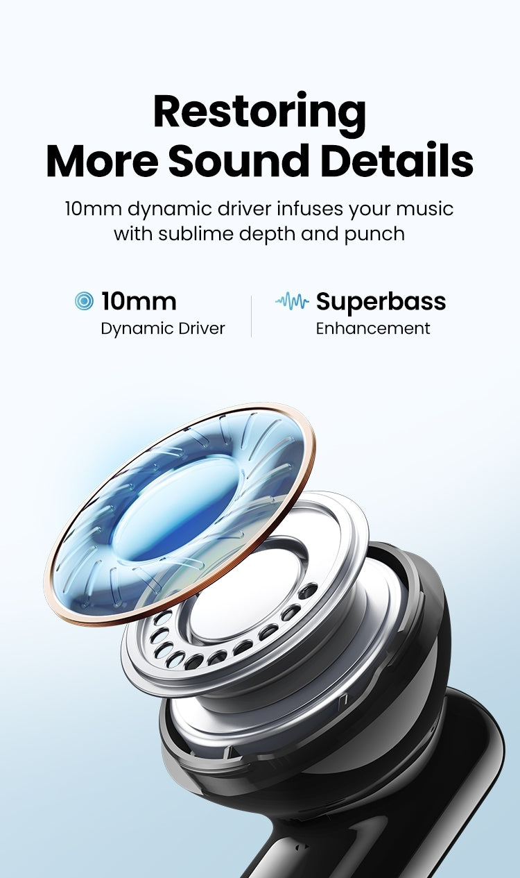 UGREEN 90401 HiTune T3 Active Noise-Cancelling Wireless Earbuds