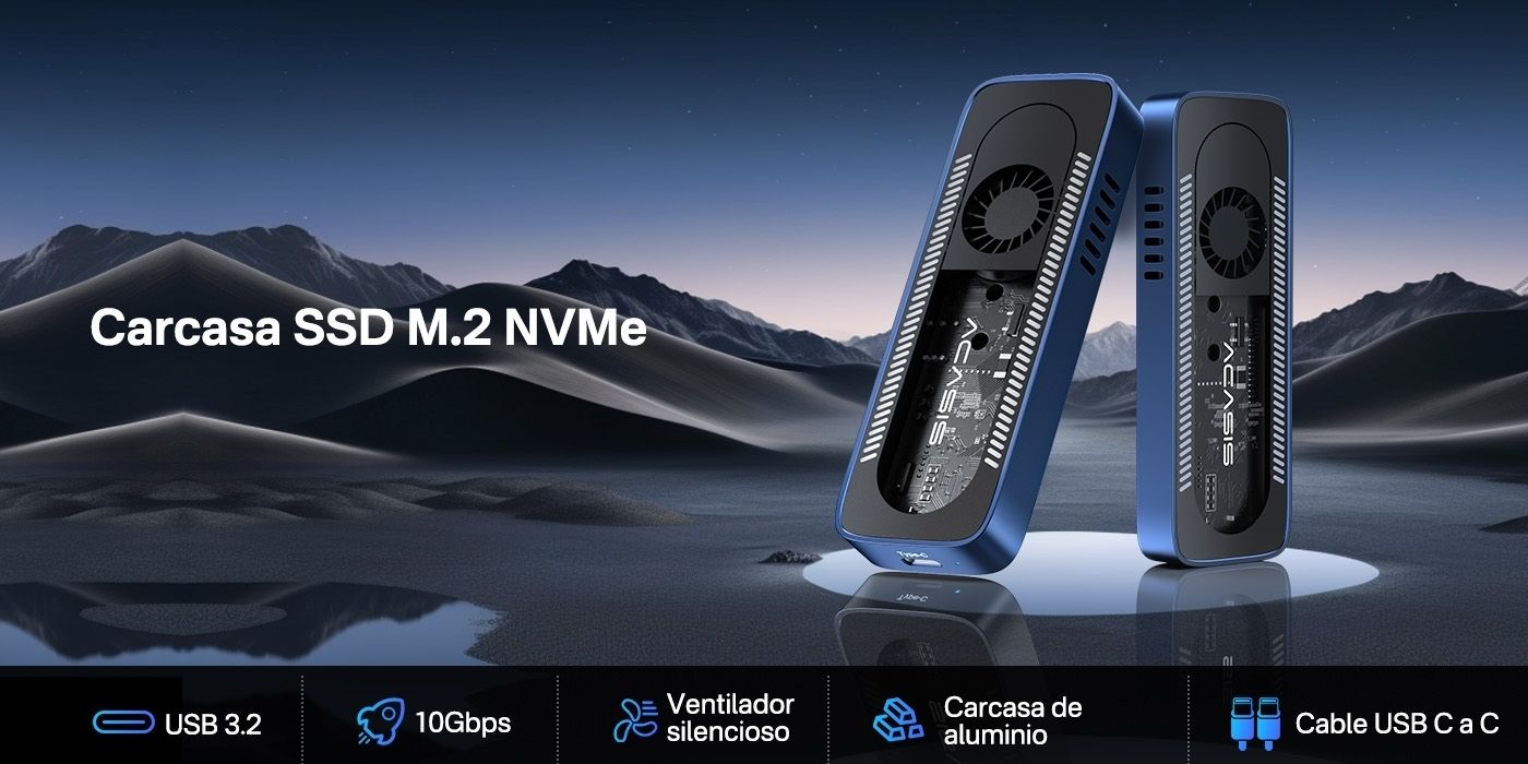 ACASIS EC-6608AIR M.2 NVMe SSD Enclosure USB-C 10Gbps Cooling Fan Case