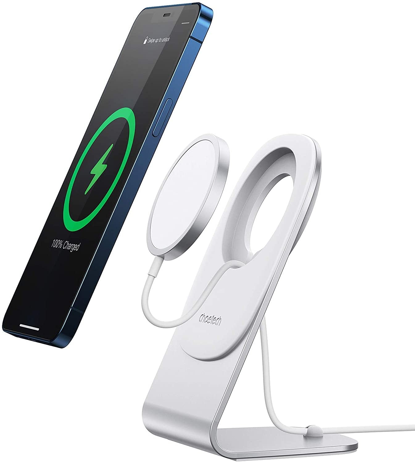 Choetech H046 Phone Stand, MagSafe Charger Aluminum (Stand Only)