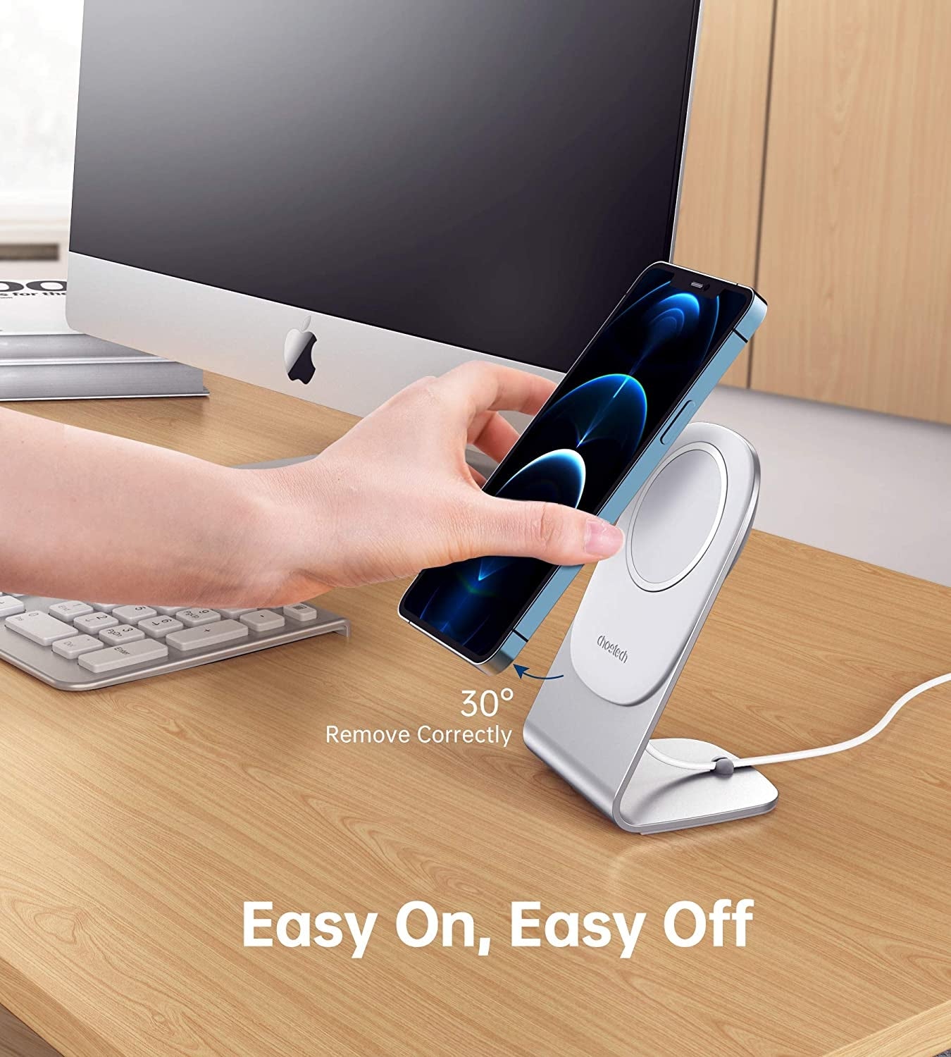Choetech H046 Phone Stand, MagSafe Charger Aluminum (Stand Only)