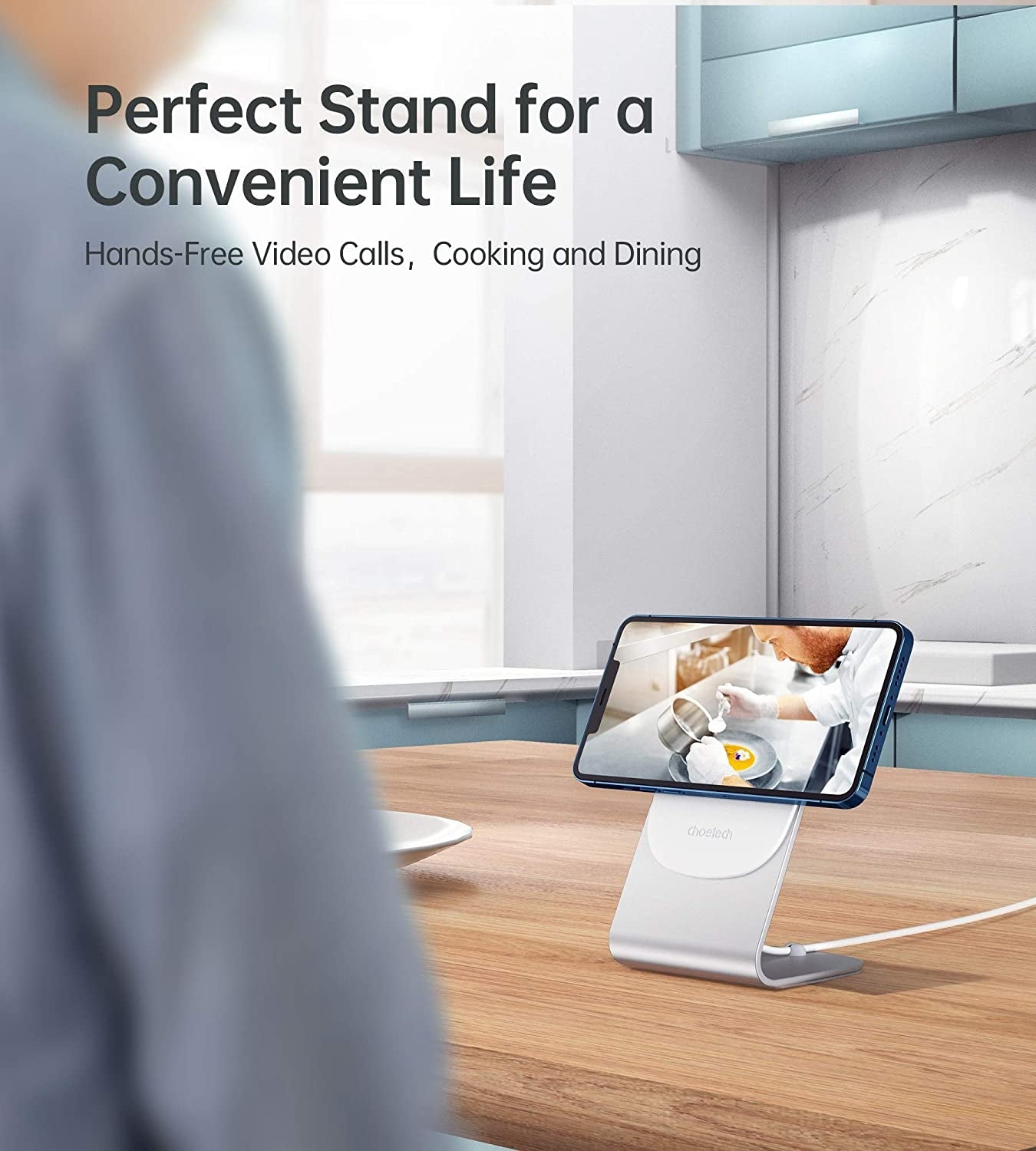 Choetech H046 Phone Stand, MagSafe Charger Aluminum (Stand Only)