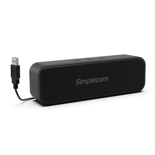 Simplecom UM228 Portable USB Stereo Soundbar Speaker Plug