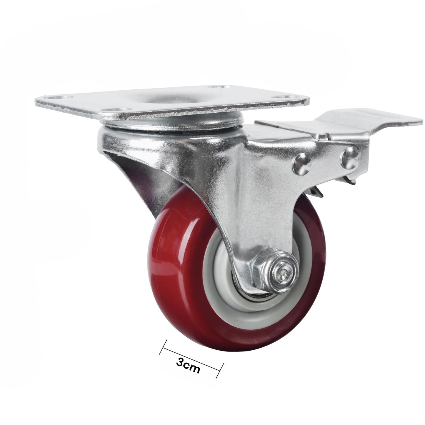 3" H/D Casters Lockable Caster Wheel Swivel with Brakes