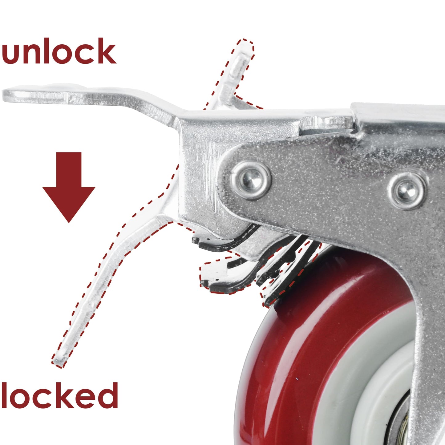 4 inch Heavy Duty Casters Lockable Caster Wheel Swivel Casters