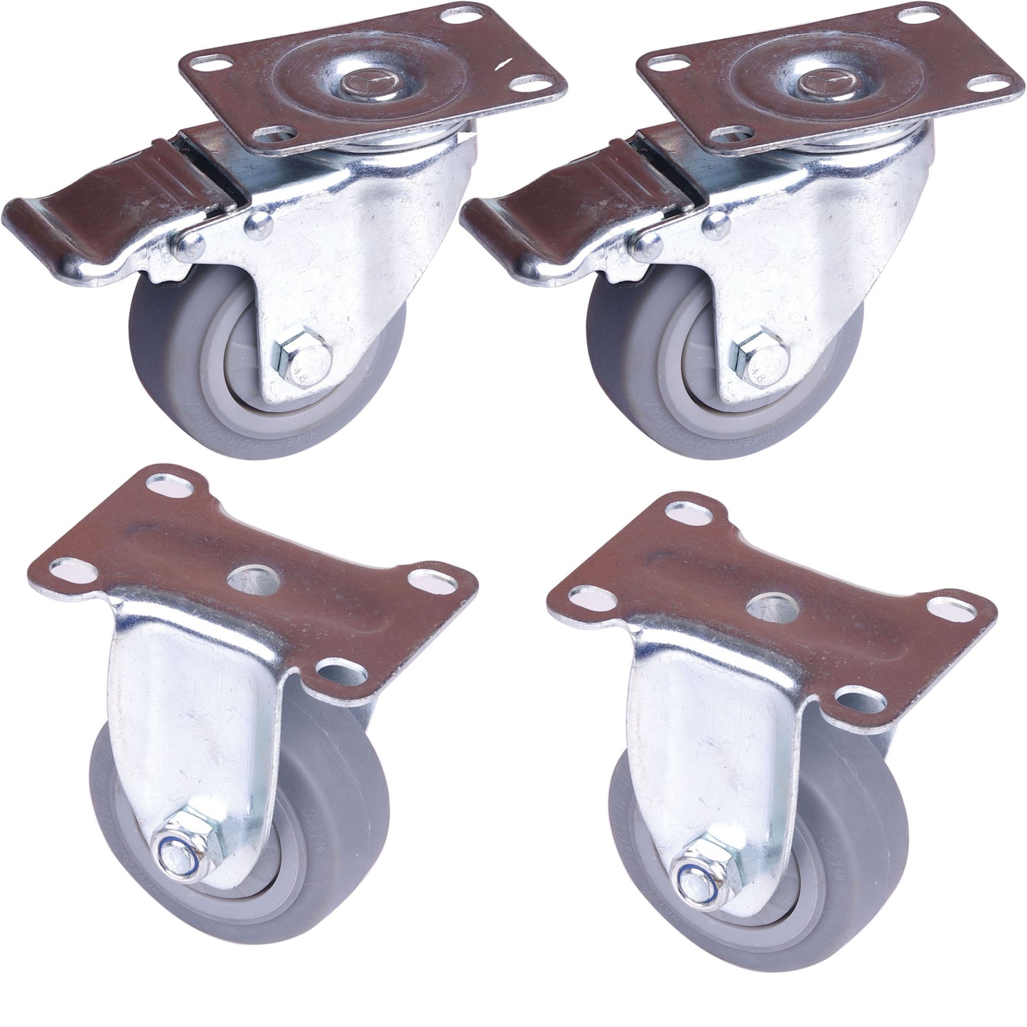 4x 4 inch Heavy Duty Swivel Brake Locking Caster Castor Wheels