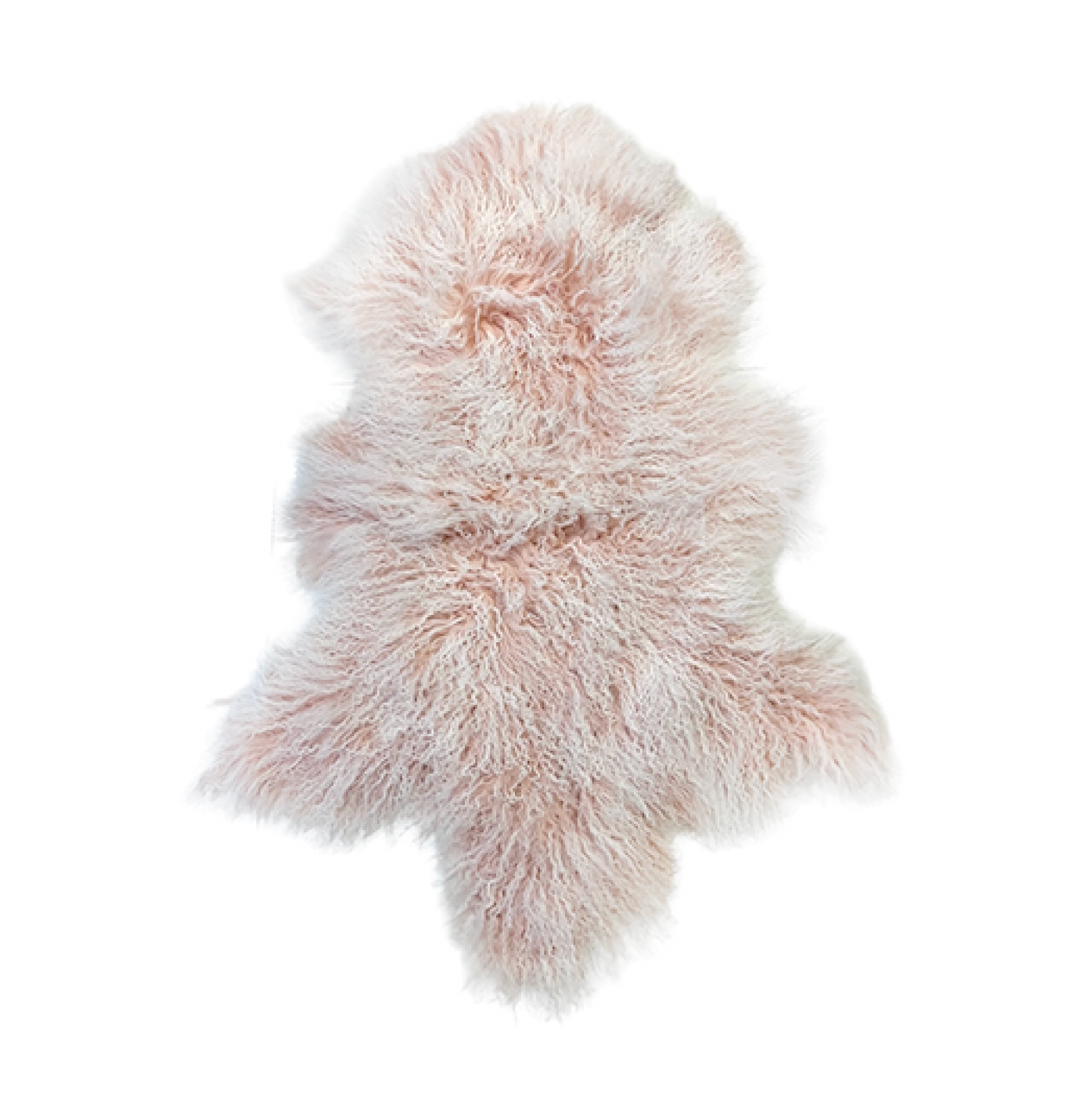 Interior Ave - Mongolian Fur Throw - Pink Snow