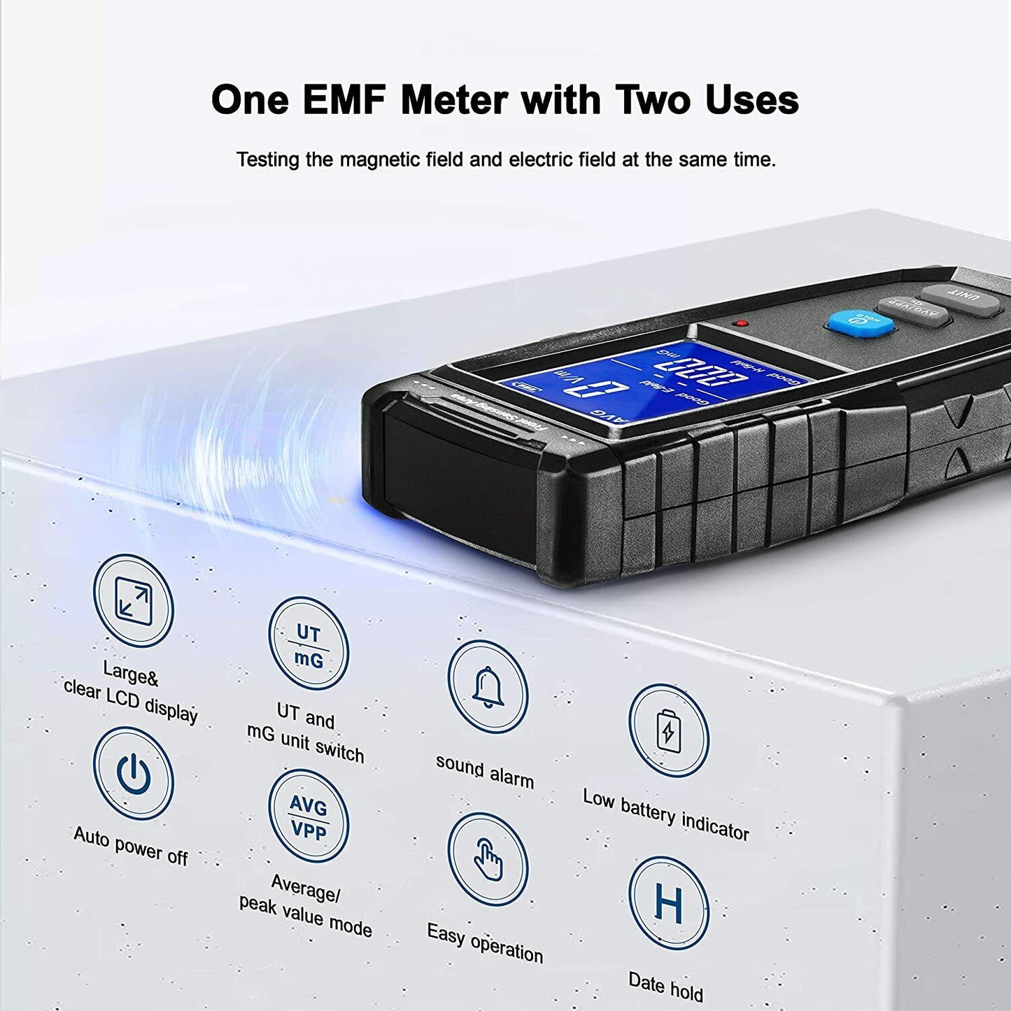 ERICKHILL EMF Meter Digital Electromagnetic Field Radiation Detector