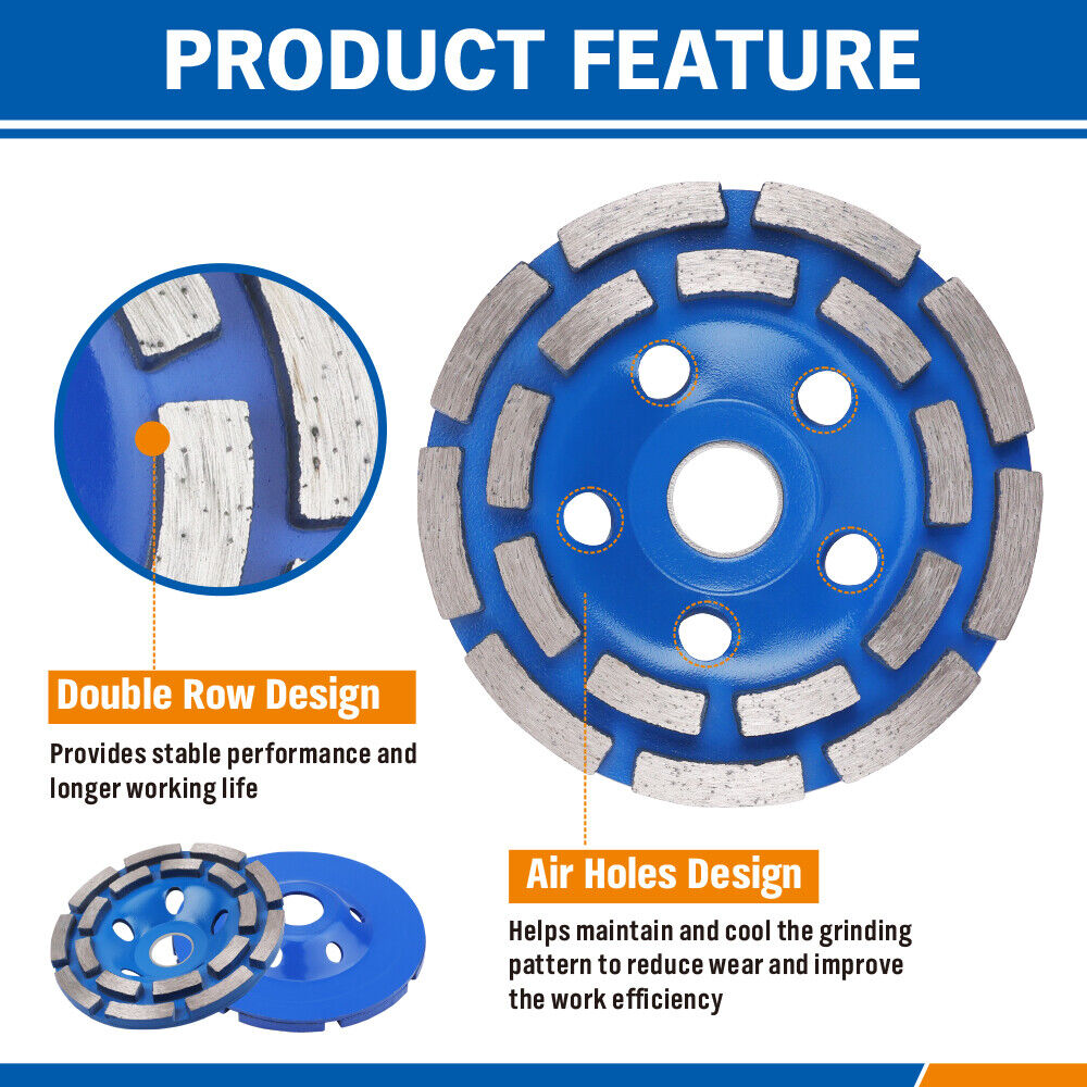 4.5inch Diamond Segment Grinding Concrete Cup Wheel Disc