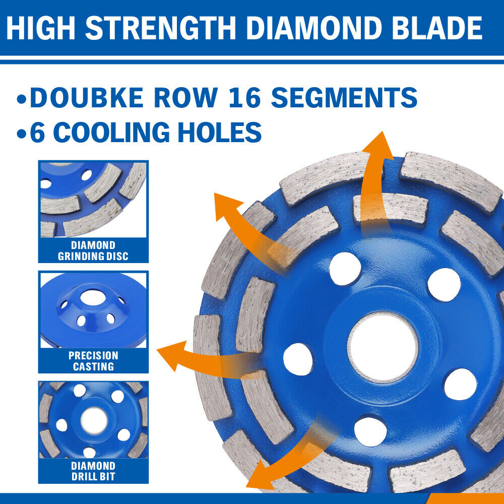 4.5inch Diamond Segment Grinding Concrete Cup Wheel Disc