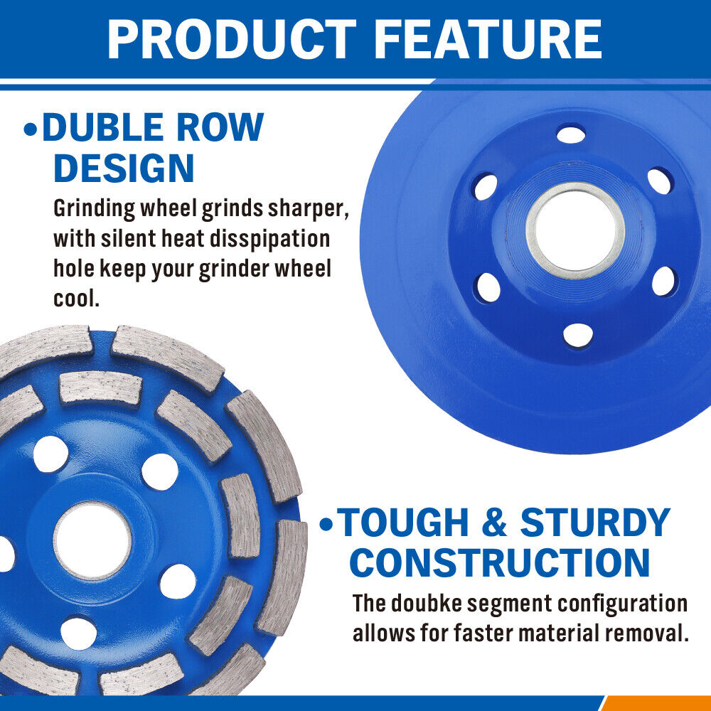 4.5inch Diamond Segment Grinding Concrete Cup Wheel Disc