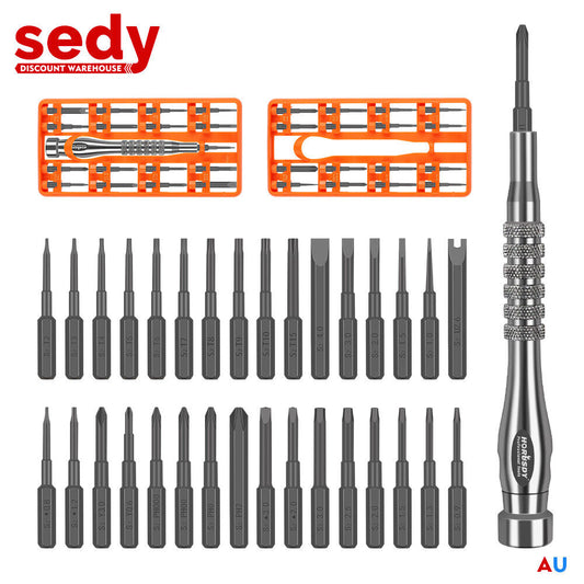 33 PC PRECISION SCREWDRIVER SET BITS PHILIP FLAT SLOTTED