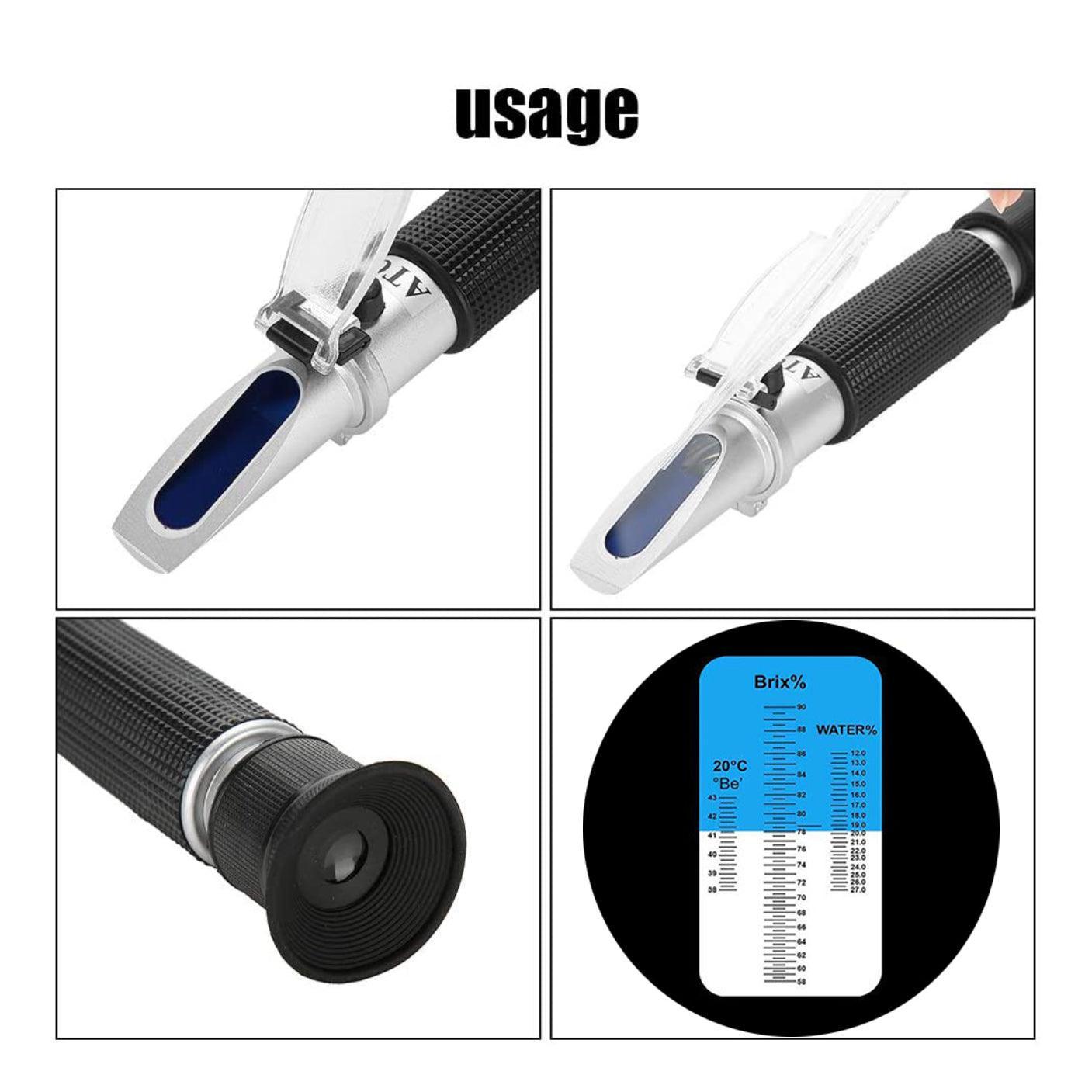 58-90% Honey Refractometer Calibration Honey Moisture Meter