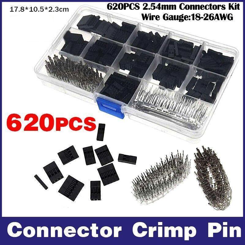 620X Connector Crimp Pin Male Housing Kit Female Dupont Wire Jumper Pin