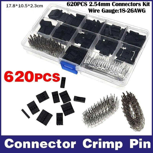 620X Connector Crimp Pin Male Housing Kit Female Dupont Wire Jumper Pin