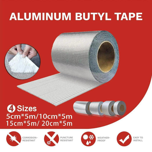 5M Waterproof Tape Butyl Rubber Aluminium Foil Roof Pipe