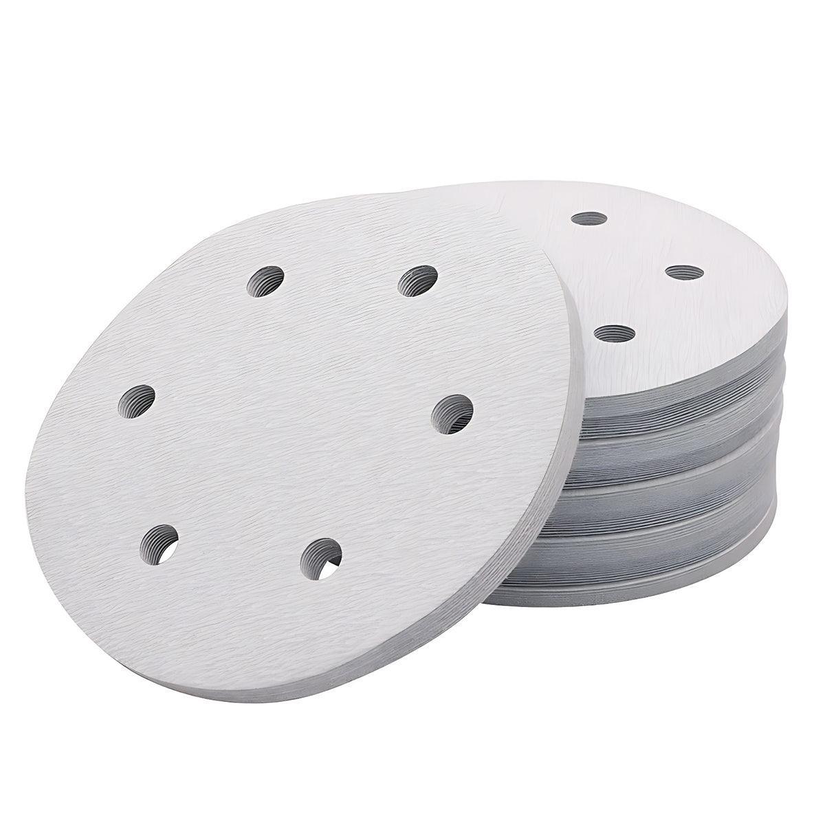 100x 123mm 6/8-Hole Sanding Discs Hook Loop Orbital Sander Pads