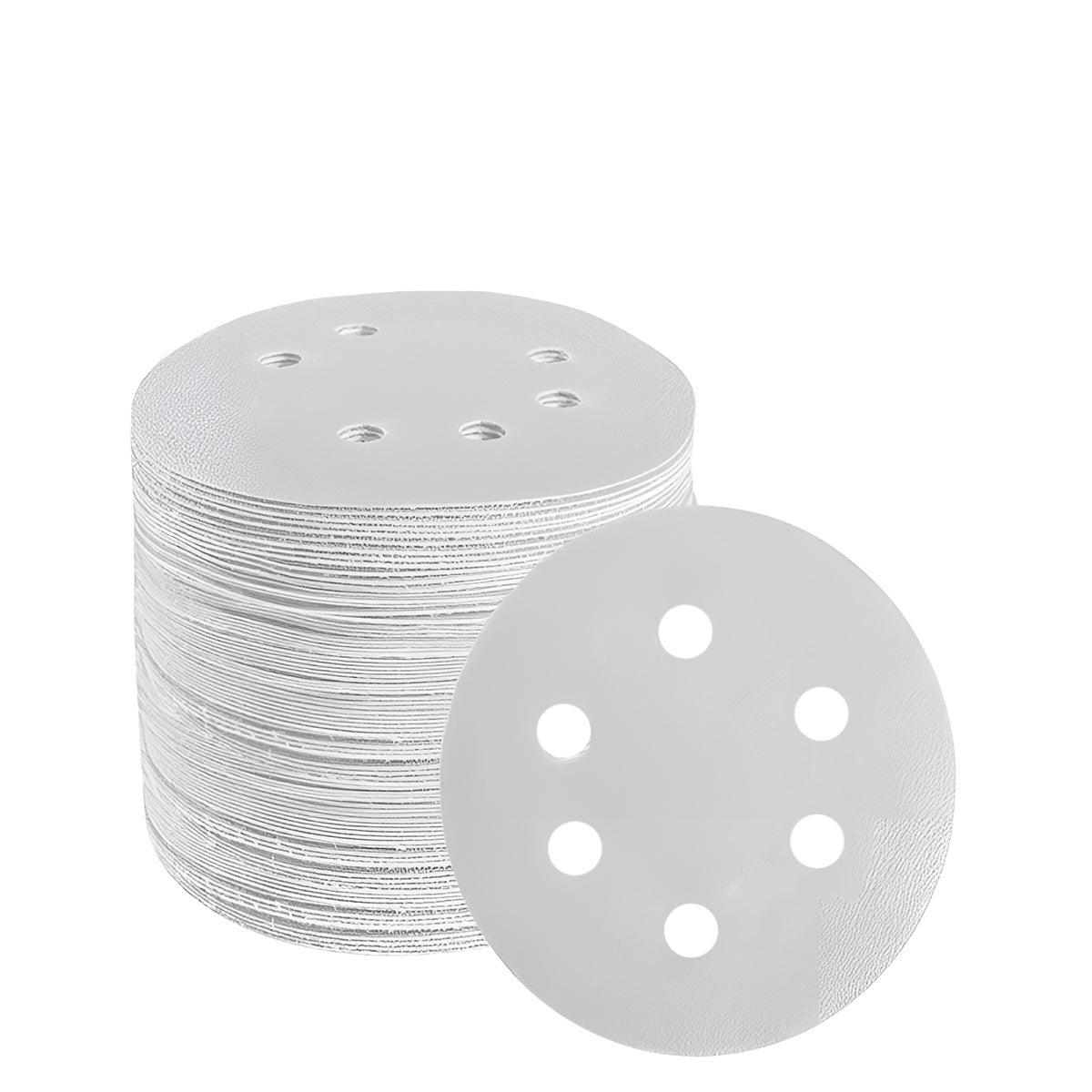 100x 123mm 6/8-Hole Sanding Discs Hook Loop Orbital Sander Pads